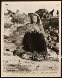 5w991 THEY CAME TO CORDURA 2 8x10.25 stills '59 western images of gorgeous Rita Hayworth w/ horses!