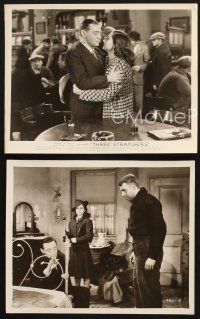 5w890 THREE STRANGERS 3 8x10 stills '46 cool images of Peter Lorre and sexy Geraldine Fitzgerald!