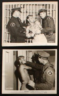5w297 UNCHAINED 15 8x10 stills '55 Barbara Hale, Chester Morris, Elroy 'Crazylegs' Hirsch in prison!