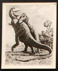 5w730 UNKNOWN ISLAND 5 8x10 stills '48 great dinosaur artwork stills by Chas R. Knight!