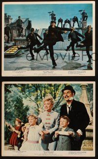 5w145 MARY POPPINS 3 color 8x10 stills '64 Dick Van Dyke, Glynis Johns, Tomlinson, Disney's classic!