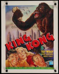 5x837 KING KONG 16x20 REPRO poster 1990s Fay Wray, Robert Armstrong & the giant ape!