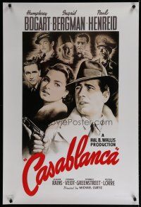 5x693 CASABLANCA commercial poster '90s Humphrey Bogart, Ingrid Bergman, classic!