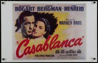 5x694 CASABLANCA commercial poster '90s Humphrey Bogart, Ingrid Bergman, classic!
