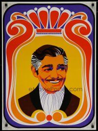 5x700 CLARK GABLE commercial poster '68 great colorful art by Elaine Havelock!