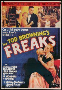 5x724 FREAKS commercial poster '80s art & images from Tod Browning sideshow classic!