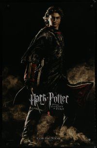 5x738 HARRY POTTER & THE GOBLET OF FIRE commercial poster '05 cool image of Daniel Radcliffe!