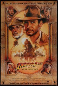 5x740 INDIANA JONES & THE LAST CRUSADE English commercial poster '89 art of Ford & Connery by Drew