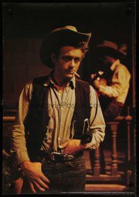5x742 JAMES DEAN Italian commercial poster '85 smoking close-up in cowboy hat from Giant!
