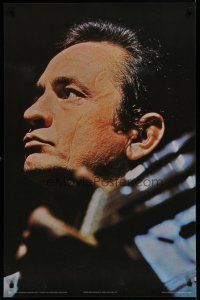 5x747 JOHNNY CASH English commercial poster '71 cool close-up image w/guitar!