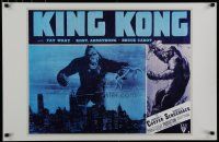 5x749 KING KONG commercial poster '83 art of giant ape & sexy Fay Wray as sacrifice!