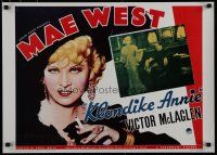 5x750 KLONDIKE ANNIE commercial poster '70s cool art of sexy Mae West + image w/Victor McLaglen!