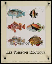 5x753 LES POISSONS EXOTIQUE commercial poster '90s artwork of exotic fish from Hawaii!