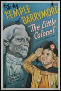 5x754 LITTLE COLONEL commercial poster '70s Shirley Temple is conqueror of 10 million hearts!