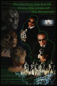 5x763 MEN IN BLACK commercial poster '97 Will Smith & Tommy Lee Jones with aliens & huge guns!