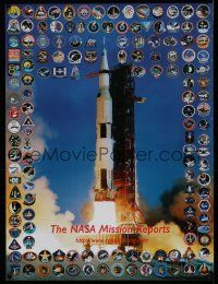 5x765 NASA MISSION REPORTS commercial poster '00s mission patches & rocket lift-off!
