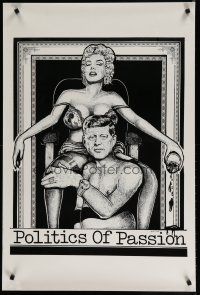 5x776 POLITICS OF PASSION commercial poster '96 Teman artwork of John F. Kennedy & Marilyn Monroe!