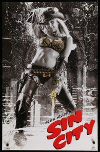 5x791 SIN CITY commercial poster '05 Frank Miller comic, sexy Jessica Alba in cowboy hat!