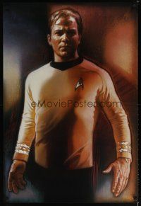 5x800 STAR TREK CREW TV commercial poster '91 Drew art of William Shatner as Captain Kirk!