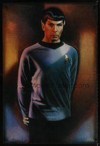5x799 STAR TREK CREW TV commercial poster '91 Drew art of Nimoy as Spock!
