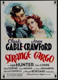 5x808 STRANGE CARGO commercial poster '70s Clark Gable escapes from Devil's Island & Joan Crawford