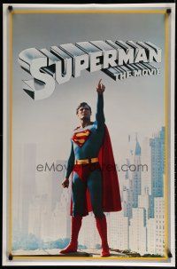 5x809 SUPERMAN commercial poster '78 comic book hero Christopher Reeve full-length!