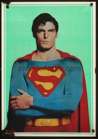 5x810 SUPERMAN foil commercial poster '78 cool image of hero Christopher Reeve in costume!