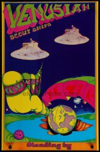 5x820 VENUSIAN SCOUT SHIPS commercial poster '67 Donshel artwork of alien spacecraft!