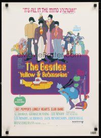 5x825 YELLOW SUBMARINE commercial poster '99 cool psychedelic art of The Beatles!