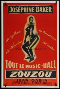 5x826 ZOUZOU German commercial poster '90s wonderful Peron art of black singer Josephine Baker!