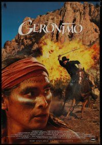 5x632 GERONIMO TV video poster '93 image of Joseph Runningfox in title role!