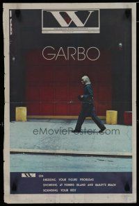 5x145 GRETA GARBO 2-sided magazine cover '80s photo of reclusive star on NYC street!
