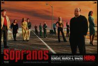 5x240 SOPRANOS horizontal style tv poster '01 cool image of James Gandolfini & cast!