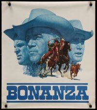 5x222 BONANZA tv poster 1966 James Bama artwork of Lorne Greene, Blocker & Michael Landon!