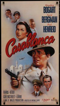 5x619 CASABLANCA video poster R88 Humphrey Bogart, Ingrid Bergman, Michael Curtiz classic!