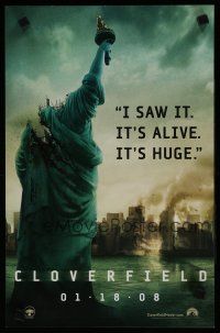 5x475 CLOVERFIELD mini poster '08 wild image of destroyed New York & Lady Liberty decapitated!