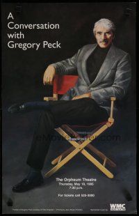 5x196 CONVERSATION WITH GREGORY PECK 14x22 advertising poster '95 Chappell art of actor!