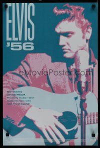 5x629 ELVIS '56 video poster '87 cool art image of Elvis Presley with guitar!