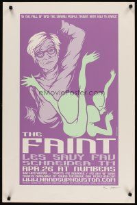 5x312 FAINT signed & numbered 23x35 music poster '03 by artist Jermaine Rogers, Andy Warhol dances!