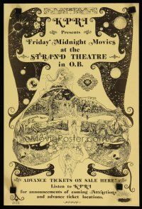 5x493 FRIDAY MIDNIGHT MOVIES AT THE STRAND THEATRE IN O.B. local theater 11x17 '60s psychedelic art