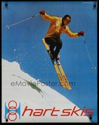 5x206 HART SKIS 22x28 advertising poster '70s cool image of Reudi Wyrsch skiing!