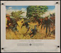 5x511 HISTORY OF THE UNITED STATES ARMY special 21x24 '53 Gatlings to the Assault, McBarron art!