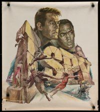 5x230 I SPY tv poster 1966 Gustav Rehberger art of Robert Culp, Cosby!