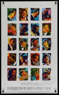 5x316 IN CELEBRATION OF AFRICAN-AMERICAN MUSIC 22x36 music poster '92 great Paul Rogers art!