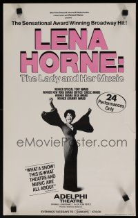 5x177 LENA HORNE: THE LADY & HER MUSIC English stage poster '81 wonderful image of singer!