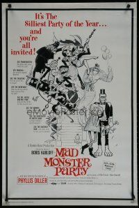 5x838 MAD MONSTER PARTY REPRO special 24x36 '80s Frazetta art of animated Dracula, Mummy & Igor!