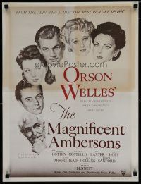 5x537 MAGNIFICENT AMBERSONS special 19x25 R60s directed by Orson Welles, from Tarkington's story!