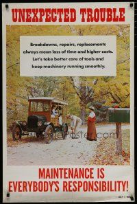 5x358 MAINTENANCE IS EVERYBODY'S RESPONSIBILITY 24x37 motivational poster '69 unexpected trouble!