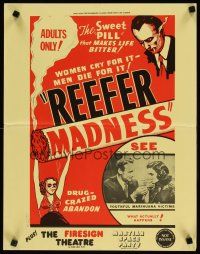 5x568 REEFER MADNESS special 18x23 R72 teens & marijuana, women cry for it, men die for it!