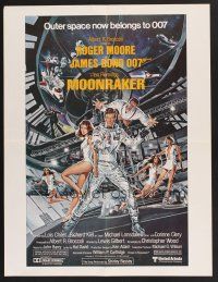 5x543 MOONRAKER special 21x27 '79 art of Roger Moore as Bond & sexy Lois Chiles by Goozee!